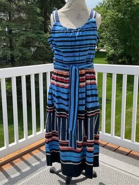 Nic+Zoe Women’s Painted Peninsula Sophie Dress with Waist Tie Size XL NWT